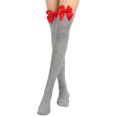 thumbnail image 2 of WMNTST Womens Thigh High Stockings Bow Knot Over The Knee Socks Stretchy Stylish Comfortable Stocking, 2 of 4