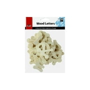 Plaid Unpainted Wood Surface, Dot to Dot Letter Pack, 36 Piece, 1.75"