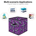 thumbnail image 2 of Cross Large Capacity Foldable Storage Box Basket with Handle for Clothes Storage - 10.8"x10.5"x10.6, 2 of 6
