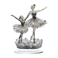 thumbnail image 1 of Decoración de bailarinas dobles 2D, bailarina de ballet, amiga bailarina, decoración acrílica Negro y transparente, 1 of 9