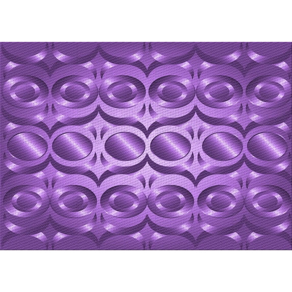 Ahgly Company Machine Washable Indoor Rectangle Transitional Heliotrope Purple Area Rugs, 8' x 12'