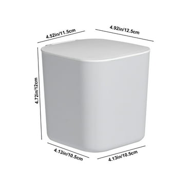 Kezqiaxn Organization and Storage Clearance Desktop Trash Can Living Room Debris Bucket Car Home Desk Restaurant Storage Barrel Trash Basket Gray