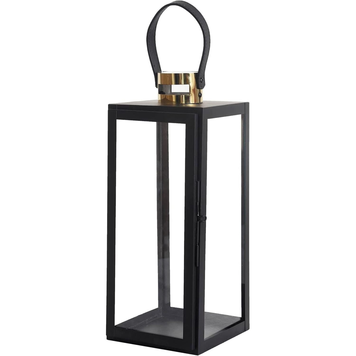 TABLECLOTHSFACTORY 20" Black Stainless Steel Metal Lantern