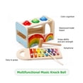 thumbnail image 4 of Golpe de bola Juguetes educativos multifuncionales Knock Ball Music Pound A Ball Toy con mazos de xilófono deslizables para niños Irfora Golpe de bola, 4 of 7