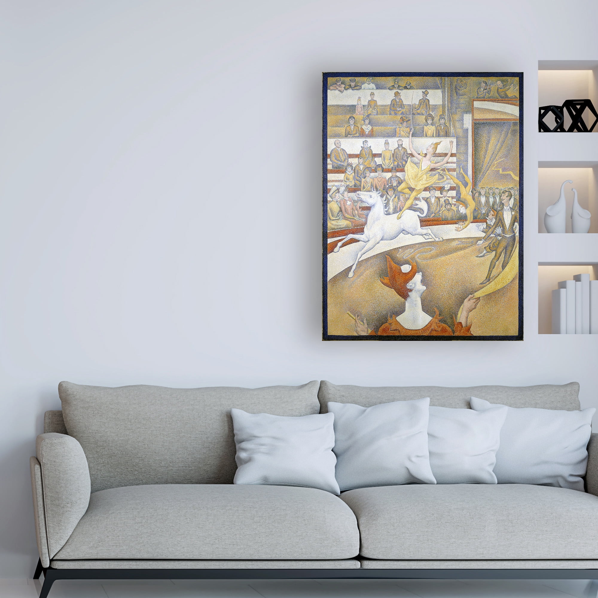 Trademark Fine Art 'The circus' Canvas Art by Georges Seurat