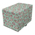 thumbnail image 1 of Peony Dog Crate Cover, Repetitive Classic Flowers Pastel Tone Pattern, Easy to Use Pet Kennel Cover Small Dogs Puppies Kittens, 7 Sizes, Seafoam Dried Rose, by Ambesonne, 1 of 6