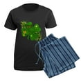thumbnail image 5 of CafePress - Fancy Irish 4 Leaf Clover Women's Dark Pajamas - Women's Short Sleeve Print T-Shirt and Pants Dark Cotton Pajama Set, 5 of 7
