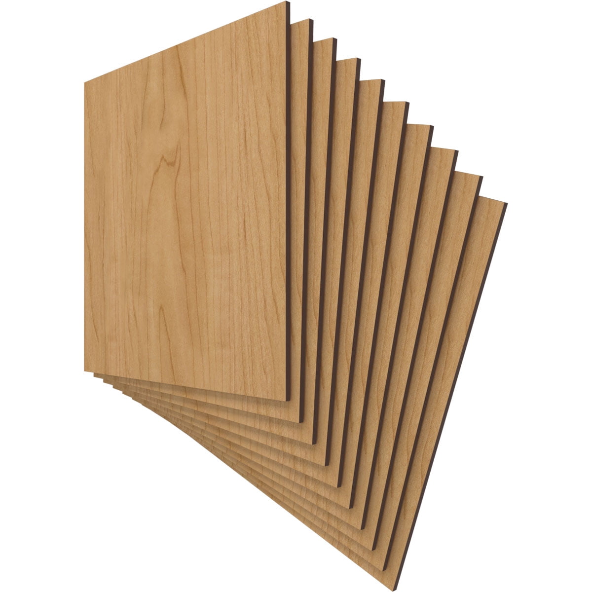 Ekena Millwork 15 3/4"W x 15 3/4"H x 1/4"T Wood Hobby Boards, Maple (10-Pack)