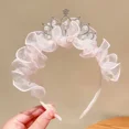thumbnail image 1 of Diadema elegante y dulce de princesa para niña, aro para el pelo con perlas y corona bonita, accesorios para sombreros para fiesta de cumpleaños, 1 ud., 1 of 5