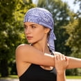 thumbnail image 5 of Paisley Cooling Headscarf Cap - Elastic Cycling Sports Cap Breathable Adjustable Bandana Hat Sweat Wicking Lightweight Summer Sun Protection for Outdoor Activities, 5 of 9