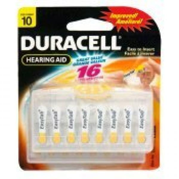 Duracell Easy Tab Size 10 Hearing Aid Batteries (16 batteries)