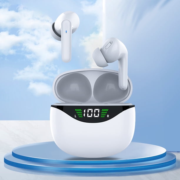Audífonos inalámbricos TWS Audífonos deportivos para juegos 5.1 compatibles con Bluetooth (Blanco)