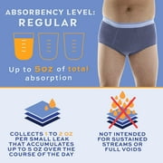 Wearever Mens Incontinence Underwear Washable Bladder Control Briefs, 3-Pack
