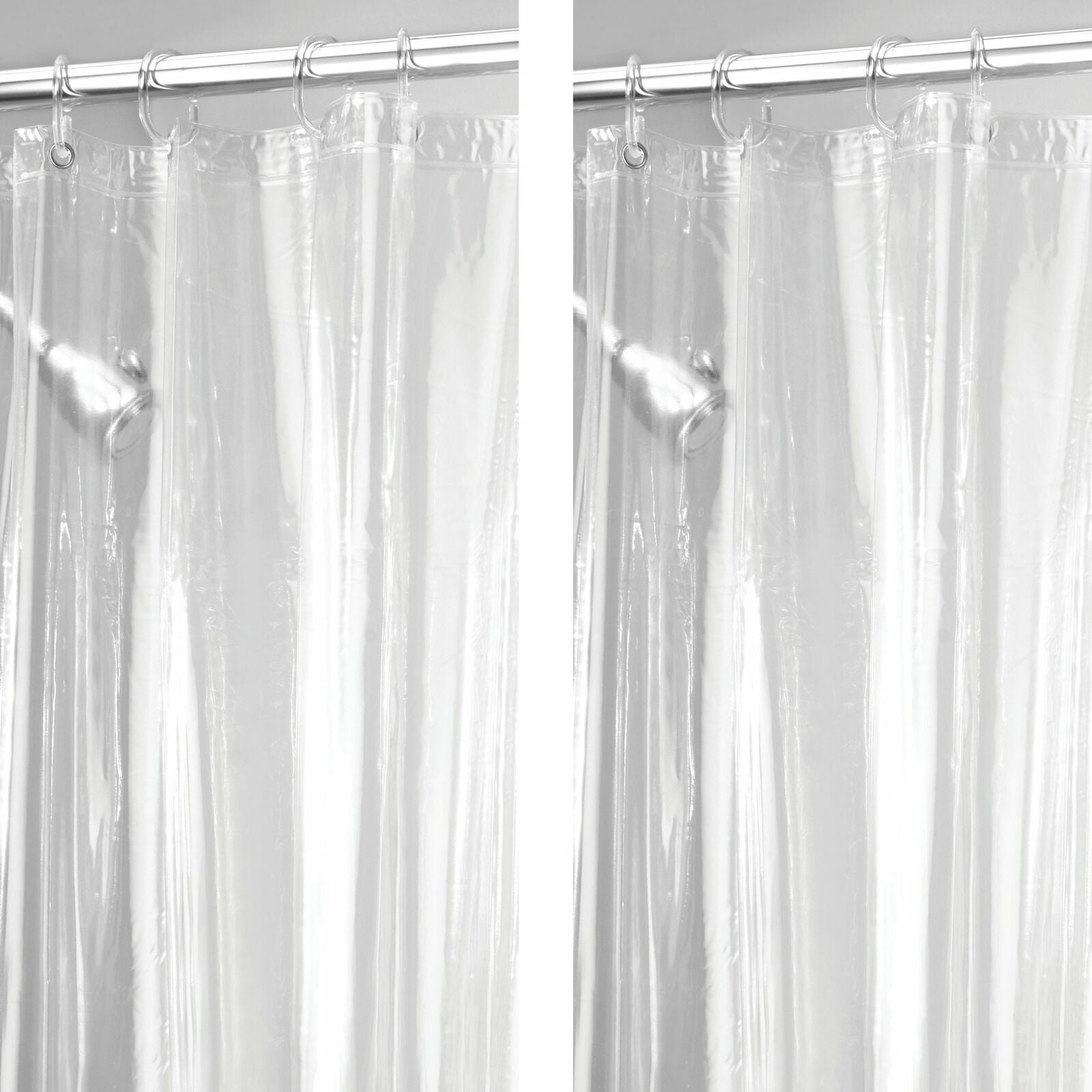 72" x 84" mDesign LONG Waterproof Vinyl Shower Curtain Liner 