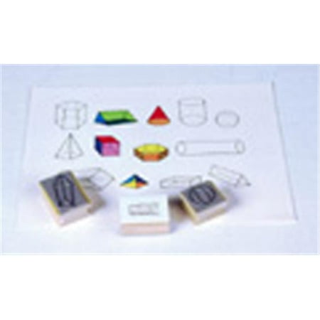 Center Enterprises Stamp Set Three Dimensional Geom.-13/Pk Geometric Shapes