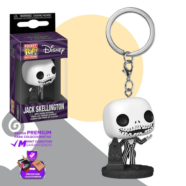 Funko Pop Llavero Jack Skellington El Extraño Mundo de Jack 30 Aniversario Original Funko Keychain Halloween Town
