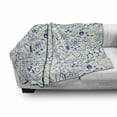 thumbnail image 3 of Children Soft Flannel Fleece Throw Blanket, Science Chemistry Geometry Math Nerd Geek and Genius Themed Design Artwork, Cozy Plush for Indoor and Outdoor Use, 60" x 80", Blue and Ivory, by Ambesonne, 3 of 6