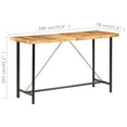 thumbnail image 2 of vidaXL Bar Table 70.9"x27.6"x42.1" Solid Acacia Wood, 2 of 7