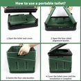 thumbnail image 2 of Inodoro portátil para adultos que acampa, Inodoro portátil de viaje con tapa, Orinal de emergencia portátil plegable para coche/campamento al aire libre, 2 of 5