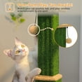 thumbnail image 4 of PAWZ Road 31" Cat Scratching Post Indoor Cat Scratcher with Plush Large Base, Green, 4 of 8