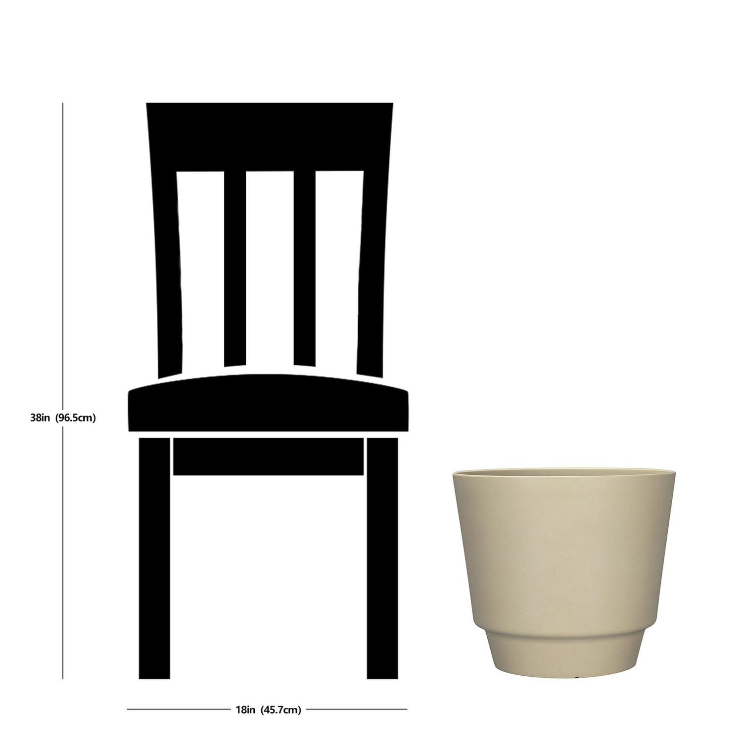 Cache-pot de Calais de 40,6 cm Cache-pot en résine