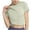 Mint Green, variant on Lovskoo 2024 Women's Summer Workout Shirts Causal Short Sleeve Blouse Round Neck Crop Tops Twist Front Tee T-Shirt Rose Gold S