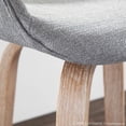 thumbnail image 6 of LumiSource White Washed Wood, Black Metal, Grey Fabric Elisa Counter Stool - Set of 2, 6 of 8