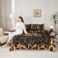 thumbnail image 4 of Manfei Kawaii Bow Letter K Monogrammed Twin Bedding Sets 7-Piece for Teens Girls,Vintage Cheetah Print Alphabet Bedding Comforter Set for Female,Black Reversible,Breathable Home Decor, 4 of 7