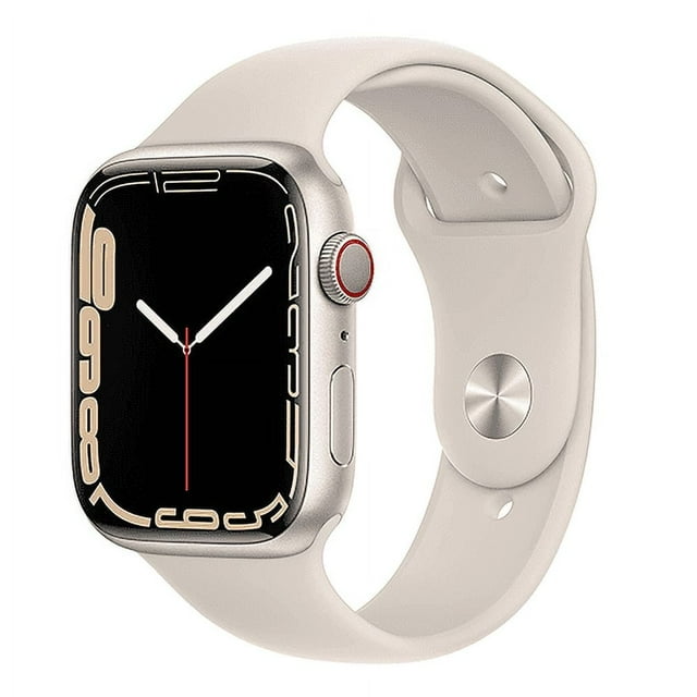 Apple Watch Série 7 Aluminium 45 mm (GPS + Cellulaire) Lumière Stellaire (Grade B)
