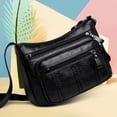 thumbnail image 6 of JoveMarine Women's Fashion Solid Color Crossbody Bag Versatile Casual Handbag and Shoulder Bag for Daily Use and Outings Black, 6 of 8