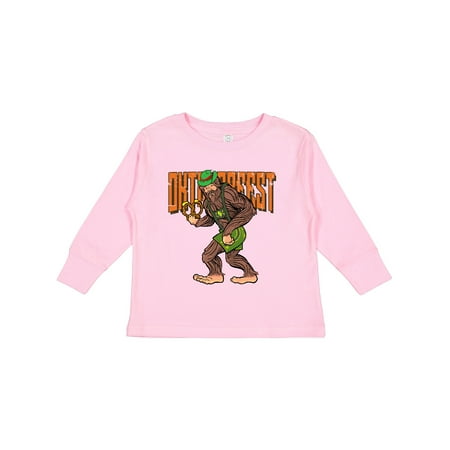 

Inktastic Oktoberfest Weathered Bigfoot Sasquatch in Lederhosen Gift Toddler Boy or Toddler Girl Long Sleeve T-Shirt