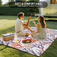 thumbnail image 4 of Coral Coastal Outdoor Rug 4x6 Ft - Reversible Patio Rug Outdoor Camping Rugs, Ocean Summer Beach Sea Washable Indoor Outdoor Area Rugs, Non-Slip Outdoor Carpet Runner for Deck/Porch, 4 of 8