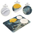 thumbnail image 4 of qxltty Winter Village View Kitchen Drying Mat Extremely Absorbent Microfiber Dish Mats for Plates Cutlery Pots and Pans 16×18in, 4 of 8