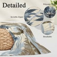 thumbnail image 6 of Palm Tree Beach Throw Pillow Cover, Pillowcase Protectors with Zipper, Breathable Decorative Lumbar Pillow Case Cover, Watercolor Botanical Seaside Pillow Shams for Couch Sofa 16x24Inch, 6 of 8