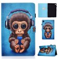 thumbnail image 1 of SaniMore Case for Lenovo Tab M10 10.1 inch 3rd Generation TB-328F, Auto Wake/Sleep Pen/Card Holder Stand Dual Angle PU Leather Soft TPU Back Color Painting Magnetic Protective Shell, Monkey Headphones, 1 of 13