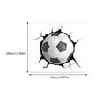 thumbnail image 6 of 2 Sheets Stickers Cartoon Wall Ornaments Living Room Decals Soccer Posters for Boys Bedroom Football Children's, 6 of 6