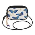 thumbnail image 2 of Women's Crossbody Phone Bag Small Wallet Purse with Detachable Rope Strap Travel Handbags Watercolor Blue Butterfly, 2 of 7