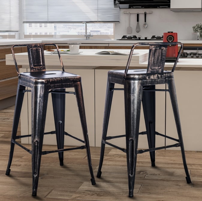 Metal Frame Pub Chairs For Kitchens, Can You Paint Stainless Steel Bar Stools With Backs