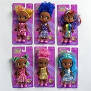 Regent Products G16185 5 in. Pretty Dorables Black Doll with Colorful Hairtie On Card, 6 Assorted Styles - Age 4 Plus