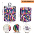thumbnail image 5 of Yayeee 4 Pack Qtip Holder Bathroom Cotton Swab Canister with Lid Clear Dispenser Set, Colorful Wavy Pattern, 5 of 6