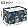 thumbnail image 3 of Cartoon Astronauts Space Universe Storage Basket Large Foldable Storage Bin Laundry Baskets Toys Box Book Foldable Organizer Bag 14.2x10.2x8.3 Inches 1 PC, 3 of 8