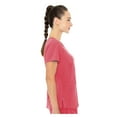 thumbnail image 2 of Med Couture Women's 'Energy Collection' Racerback Shirtail Serena Scrub Top, Coral, XX-Large, 2 of 5