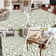 thumbnail image 5 of Area Rug for Living Room, Sage Green White Geometric Non-Slip Indoor Large Carpet for Bedroom/Dining Room, Modern Abstract Art Washable Low-Profile Rectangle Floor Runner Rugs - 5 x 7 Ft, 5 of 8
