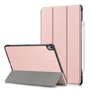 Case for iPad Pro 11 Inch 2018 Release, Allytech PU Leather Slim Multiple Viewing Angles Folding Stand Folio Cover with Auto Wake/Sleep (Support Magnetically Attach Charge/Pair), Rosegold