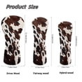 thumbnail image 6 of Uorisanigo Golf Club Head Covers, Golf Club Covers, Driver Headcover Fairway Wood Hybrid Golfs Headcovers, Brown Cow Print Headcovers Set with Soft Lining Keep Clubs Dry and Clean, 6 of 7