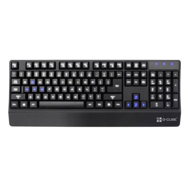 A4tech G-Cube Illuminate Light Gaming Computer Keyboard, Blue & White