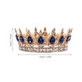 thumbnail image 2 of VERDANVERSE 8Pcs Bridal Tiara Rhinestone Crown Circular Zinc Alloy Rhinestone Headpiece for Women Wedding, 2 of 5