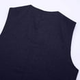 thumbnail image 5 of Baberdicy Women's Solid Color Casual Linen Blend Vest Jacket | Women's Jacket Clearance! Navy S, 5 of 5