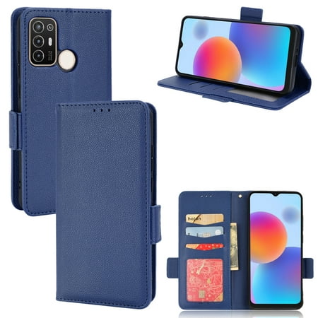 ZTE Blade A52 Case , PU Leather Flip Cover Card Slots Magnetic Closure Wallet Case for ZTE Blade A52