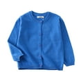 thumbnail image 1 of TOPTIE Cardigan en Coton pour Bébé Fille - Bleu Royal - 4t, 1 of 7